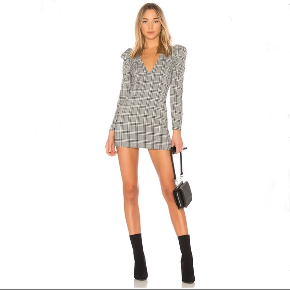 NEW LOVERS + FRIENDS PLAID PRINT MINI DRESS - Picture 8 of 8